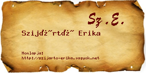 Szijártó Erika névjegykártya