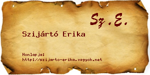 Szijártó Erika névjegykártya