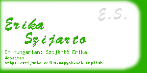 erika szijarto business card